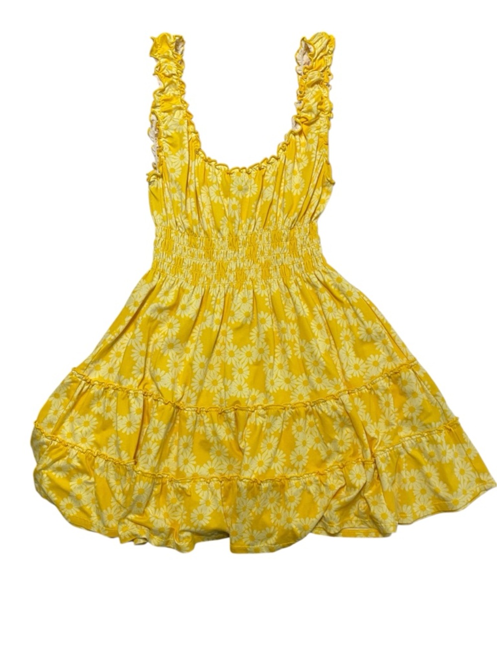 Urban Outfitters Womans Izzy Yellow Cottagecore Floral Mini Dress SZ MEDIUM - Picture 3 of 7